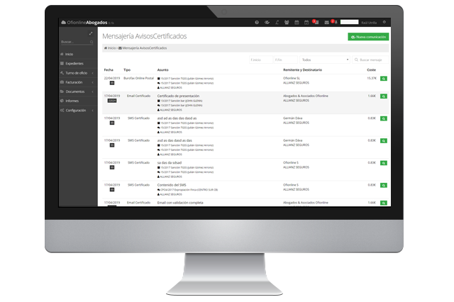 Comunicaciones certificadas para abogados