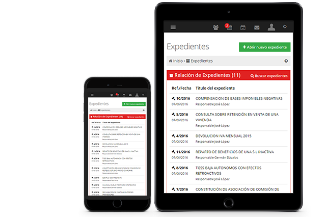 Gestor de expedientes para abogados y procuradores